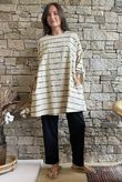 Porto Button Back Breton Tunic Sandstone 
